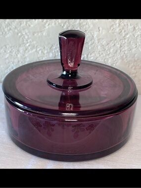Vintage Amethyst Glass Covered Candy Dish – Mosser Glass